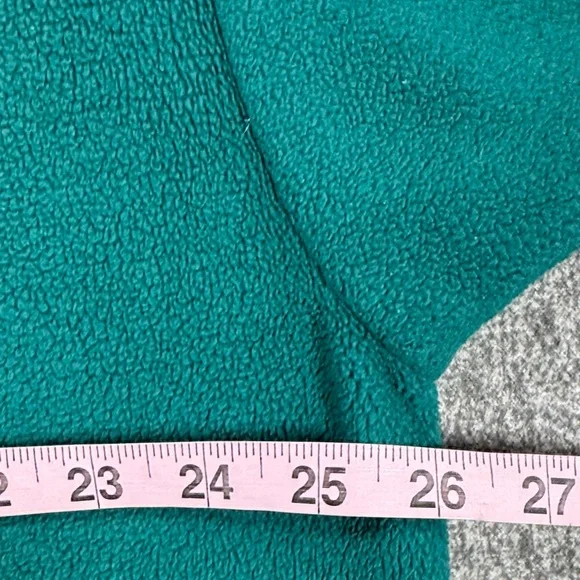 Vintage 90s Columbia Fleece Jacket Teal Blue Abstract Collar USA Made Men’s XL